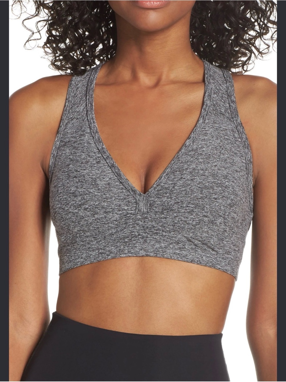 Beyond Yoga $68 Lift Your Spirits Sports Bra Spacedye Gray Large